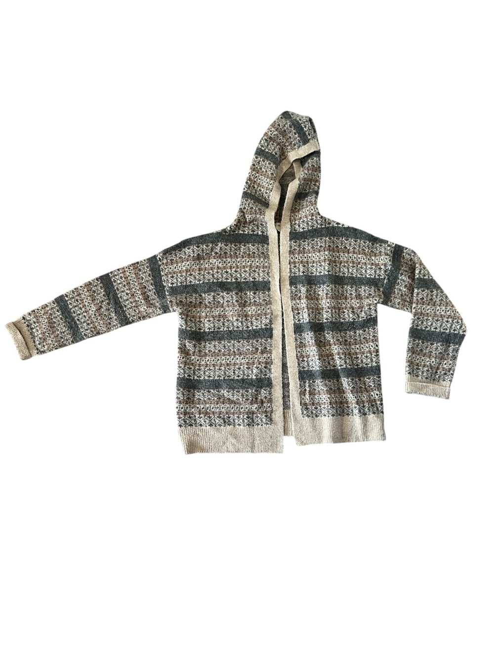 Hem & Thread Hooded Cardigan size L